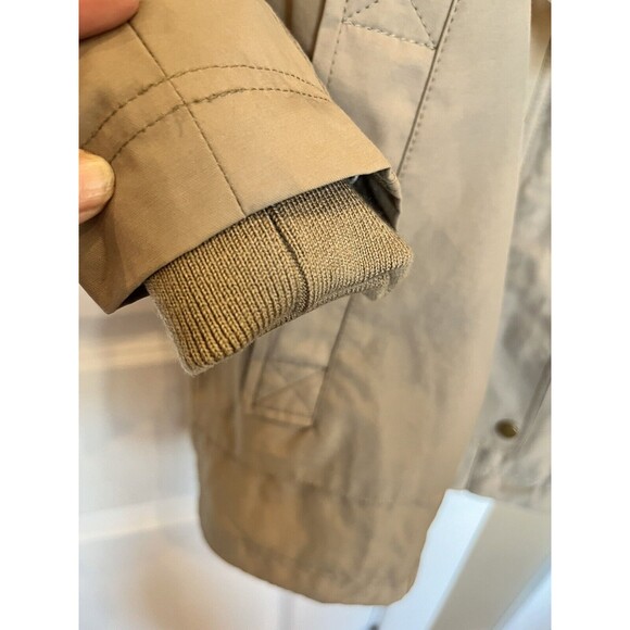 Pendleton Rain Coat Jacket with Hood Womens Tan belted size Small Dark Beige - Picture 10 of 12